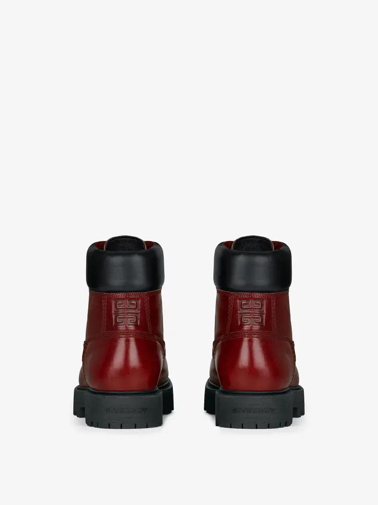 Givenchy o1w1db10325 Storm Lace-Up Boots in Burgundy Size US 12.5 / EU 45-46 - 5 Thumbnail