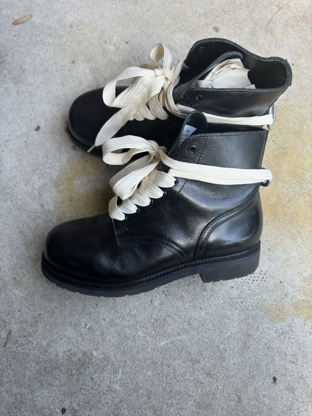 Other 1980s Vintage Leather Combat Ankle Boots Size US 8 / EU 41 - 6 Thumbnail