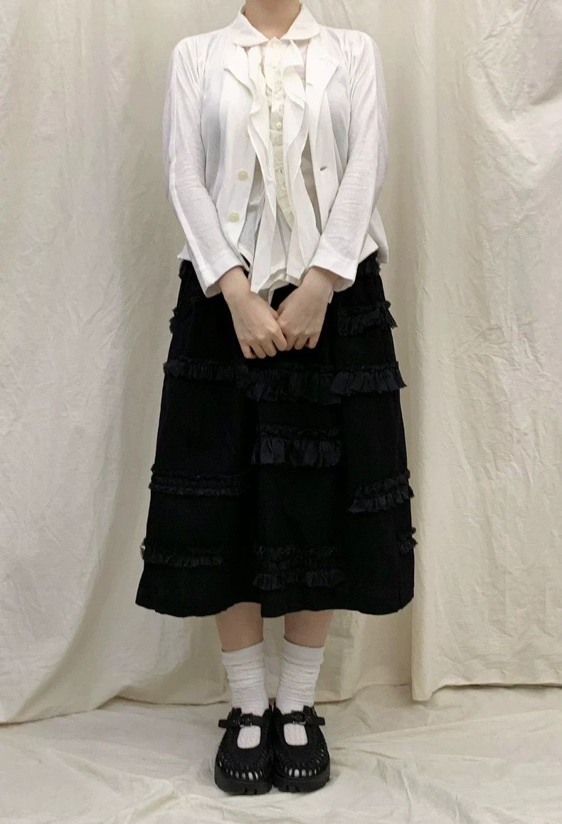 Comme des Garcons Comme Des Garcons Cream fake two-piece European ruffled la Size S / US 4 / IT 40 - 7 Thumbnail