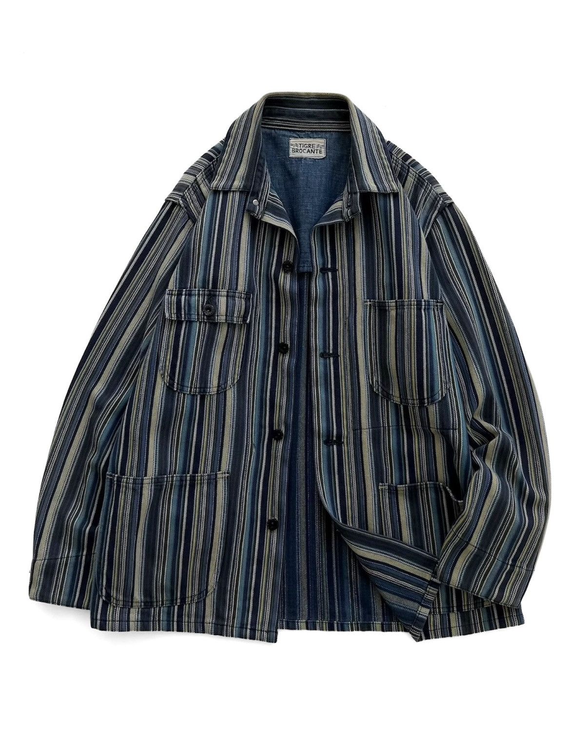 TIGRE BROCANTE TIGRE BROCANTE CHORE WORKWEAR STRIPE JACKET Size US M / EU 48-50 / 2 - 1 Thumbnail
