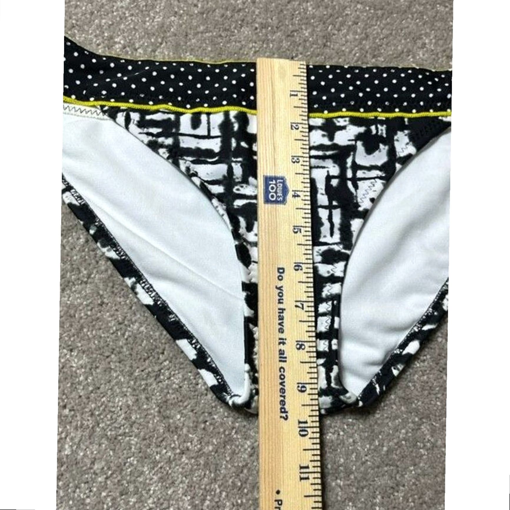 Vintage Hobie Hipster Bikini Swim Bottom XL Retro Pattern Geometric Geometric Pattern Athleisure Beach Women XL Black Hipster Bottoms Womens Size 40" / US 18 - 4 Thumbnail