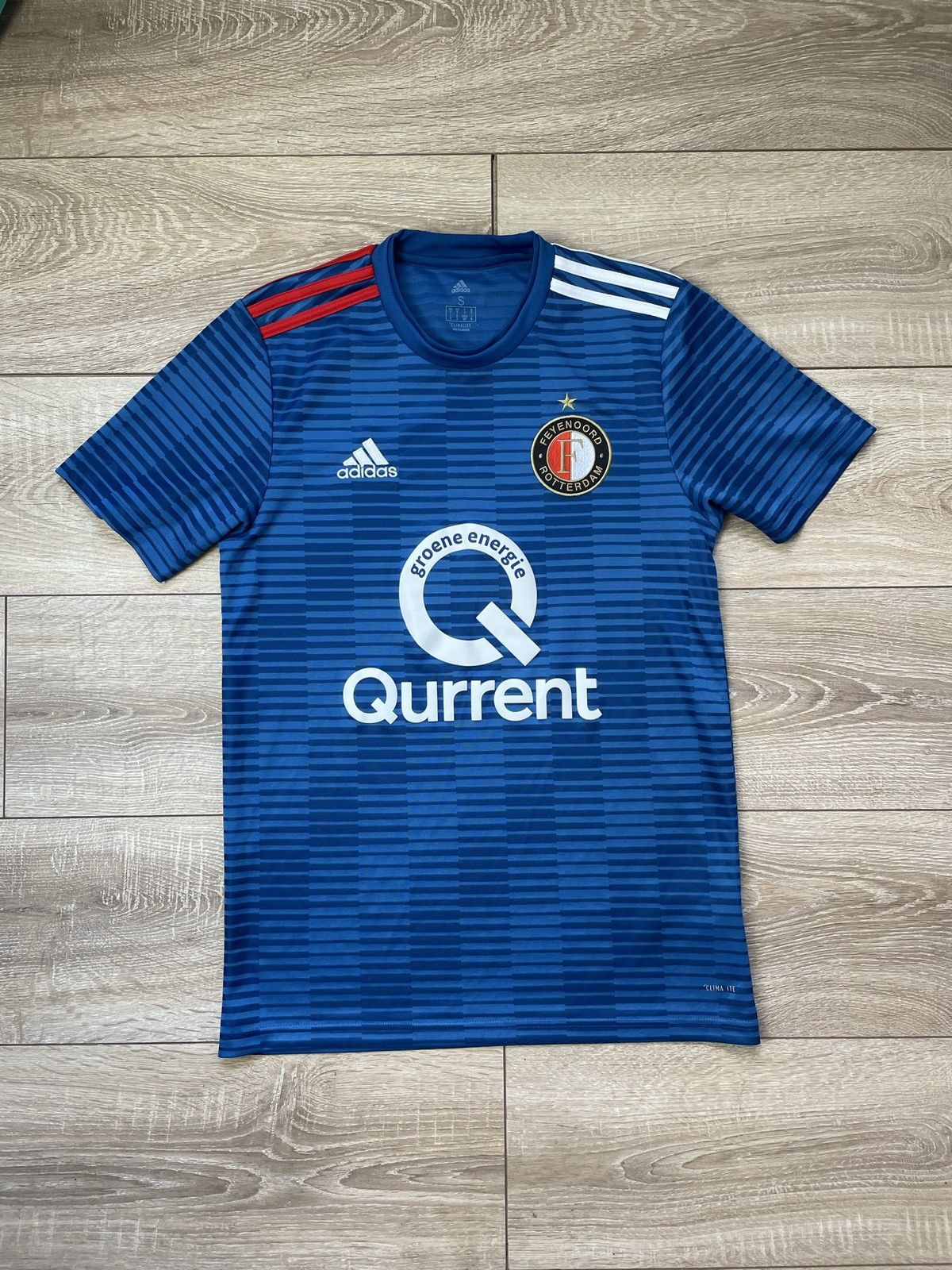 Adidas FEYENOORD ROTTERDAM 2018-19 AWAY FOOTBALL SHIRT SOCCER JERSE Size US S / EU 44-46 / 1 - 1 Thumbnail