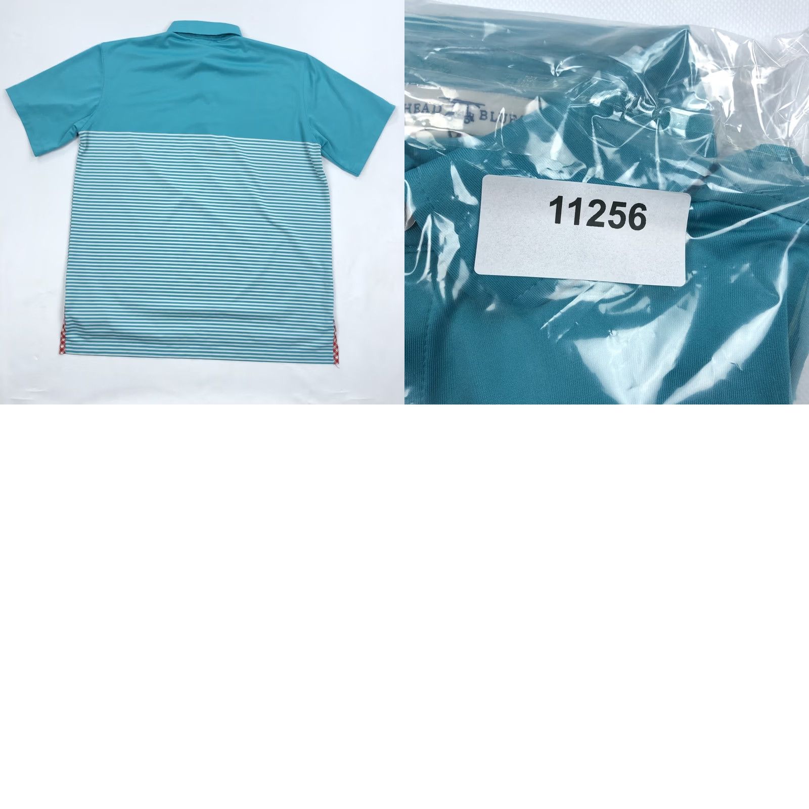 Vintage Bald Head Blues Polo Shirt Men S Teal White Striped Performance Golf Shirt Tee Shirt Polo Size US S / EU 44-46 / 1 - 8 Thumbnail