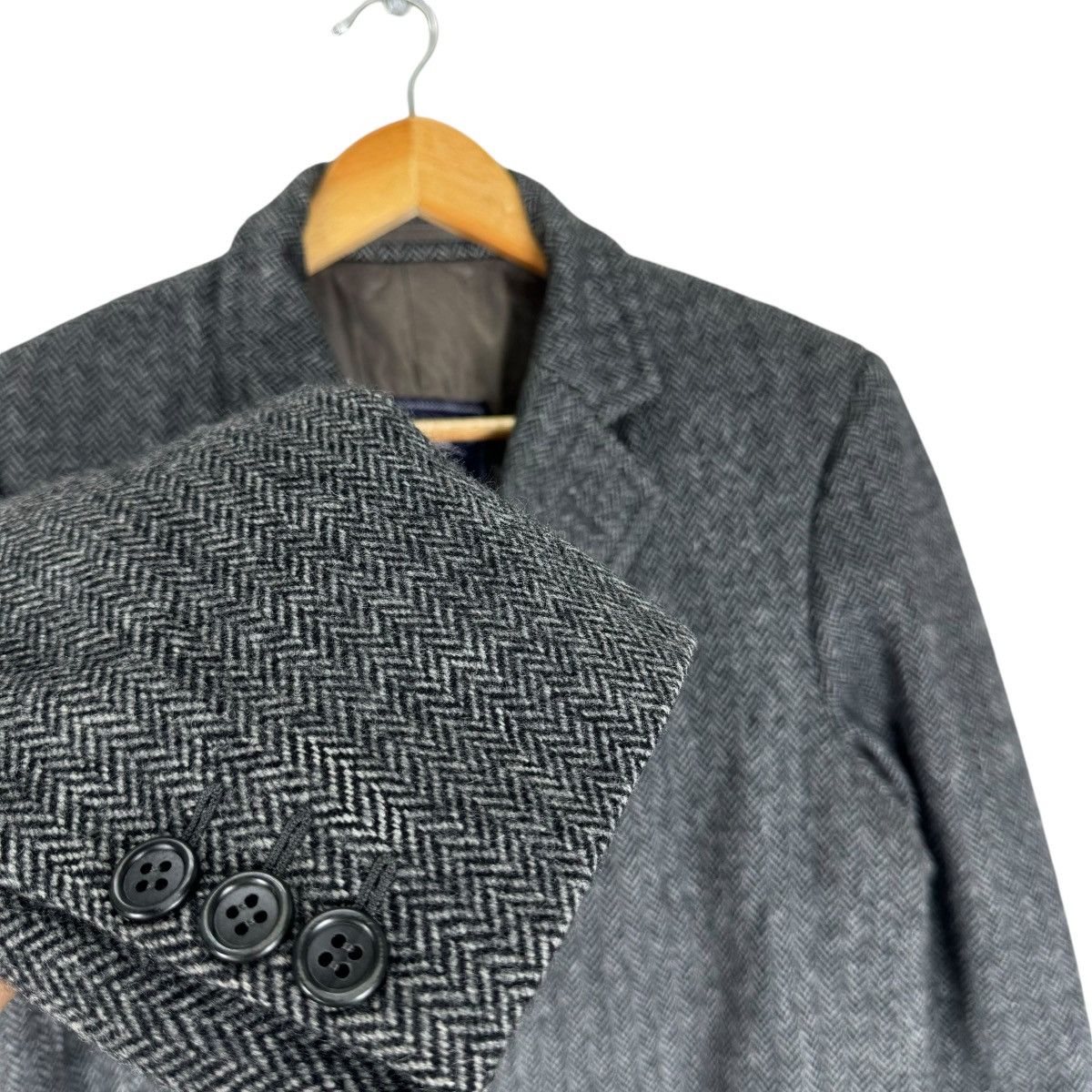 Burberry 🔥BURBERRY HERRINGBONE WOOL OVERCOAT LONG JACKET Size US S / EU 44-46 / 1 - 4 Thumbnail