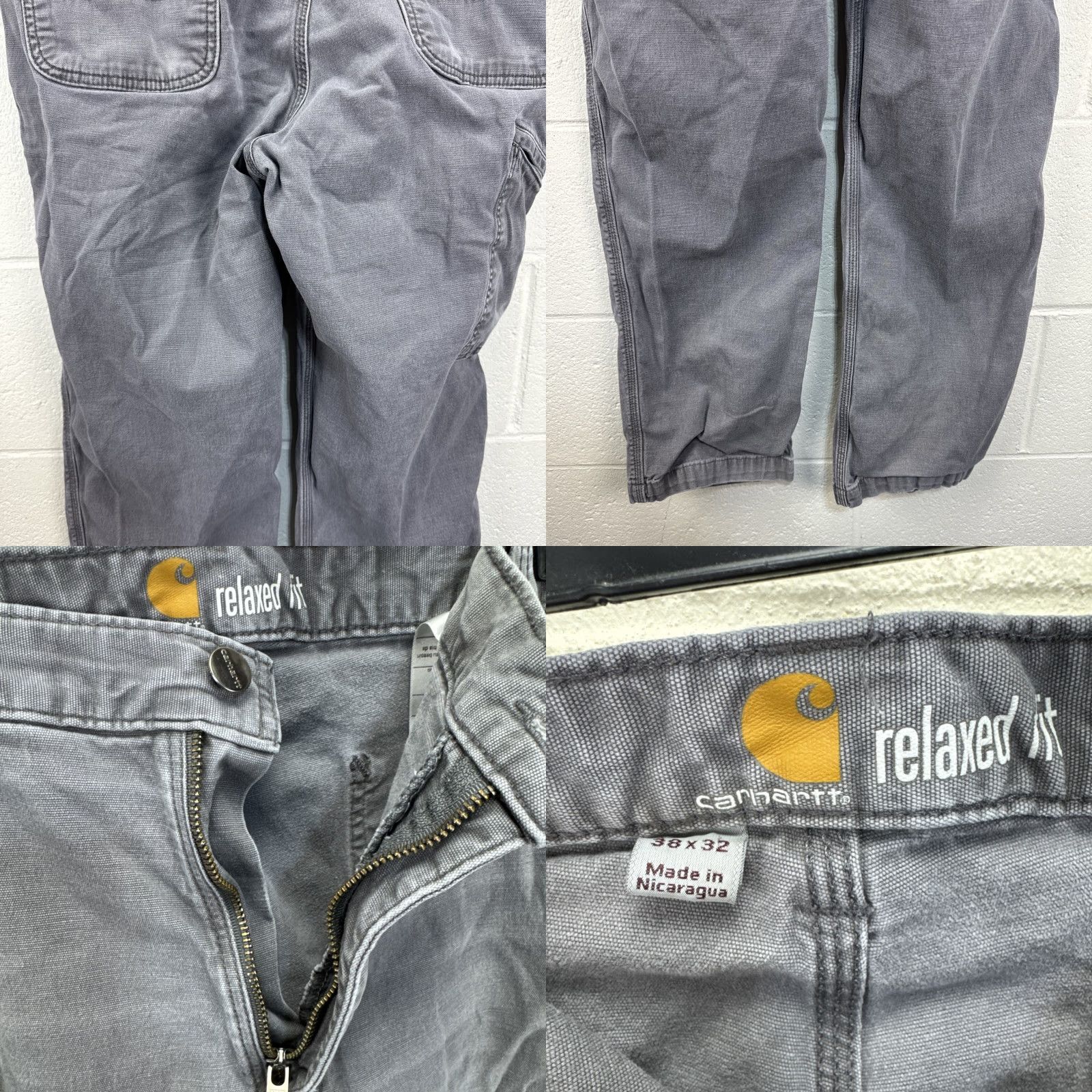 Carhartt Carhartt Mens 38x32 Relaxed Fit Gray Rugged Flex Work Pants 102291-039 Size US 38 / EU 54 - 9 Thumbnail