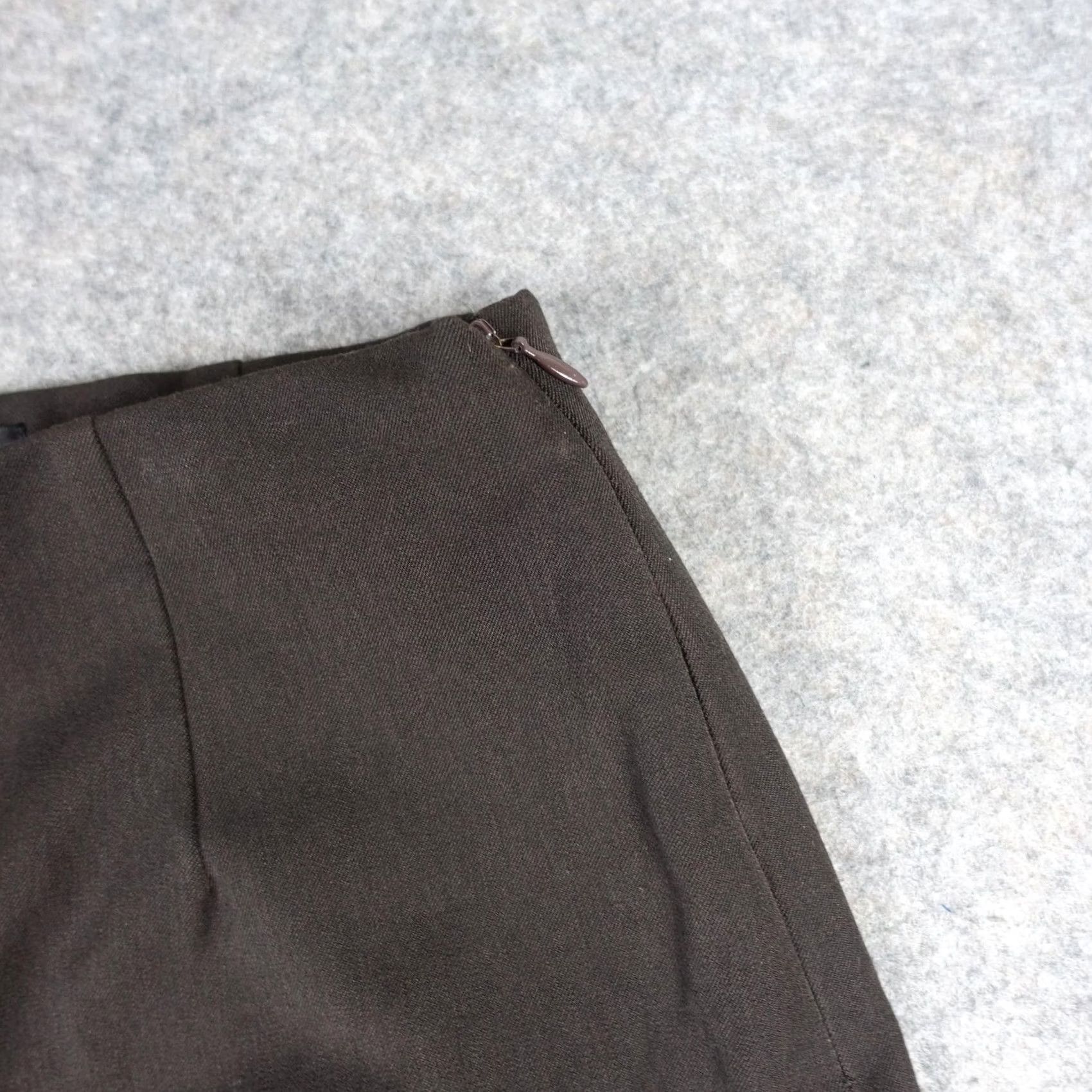 Vintage FABRIZIO GIANNI Pants Womens 8 Brown Stretch Tapered Dress Side Zip Made USA Shirt? Size 30" / US 8 / IT 44 - 2 Thumbnail
