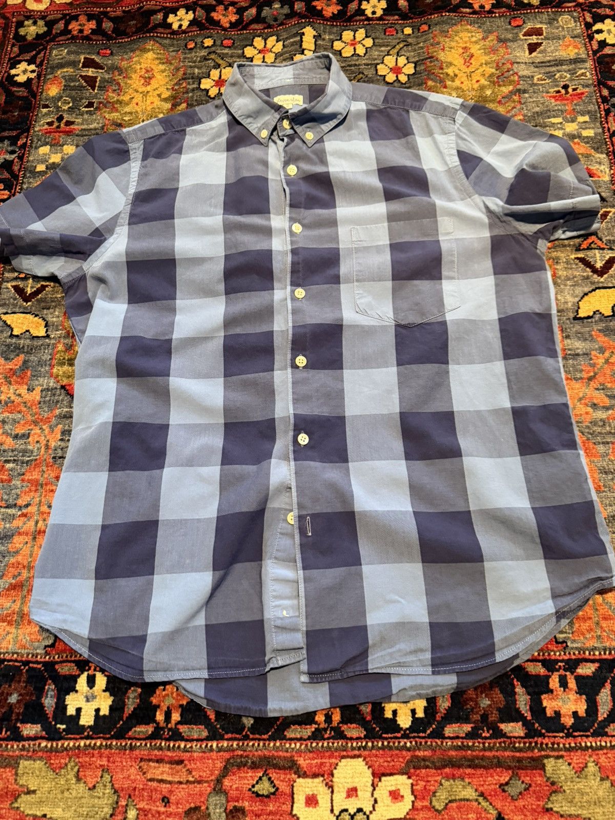 Steven Alan Steven Alan Blue Short Sleeve Size US M / EU 48-50 / 2 - 1 Thumbnail