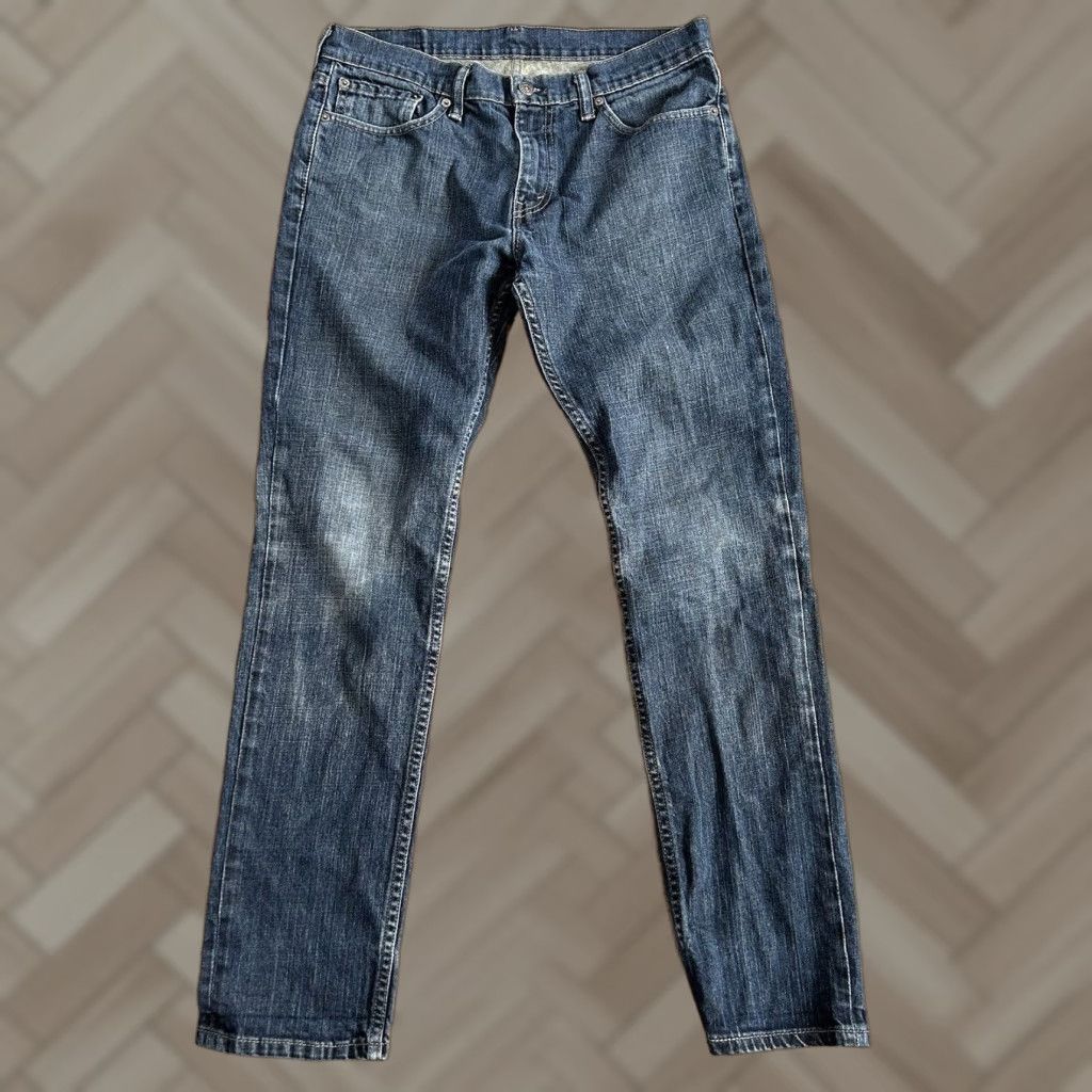 Levi's Levi's 511 Slim Straight Jeans Blue Denim 32x32 Mens Regular Waist 32 Inseam 32 5-Pocket Zipper Button Logo Belt Loops Leather? Size US 32 / EU 48 - 1 Thumbnail