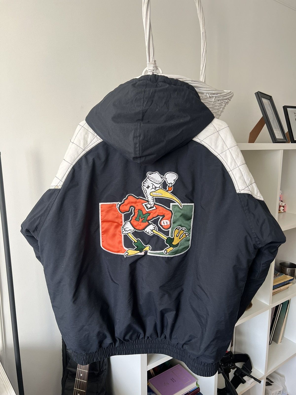 Starter × Vintage Starter Miami University Hurricanes Bomber Jacket Size US M / EU 48-50 / 2 - 17 Thumbnail