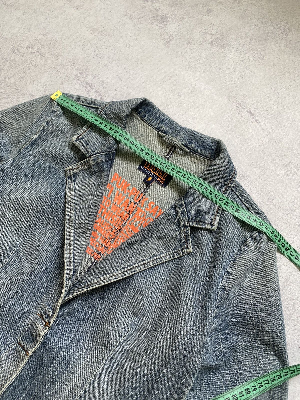 W&LT Vintage 90s W&L.T Walter Van Beirendonck Blue Denim Jacket Size S / US 4 / IT 40 - 14 Thumbnail