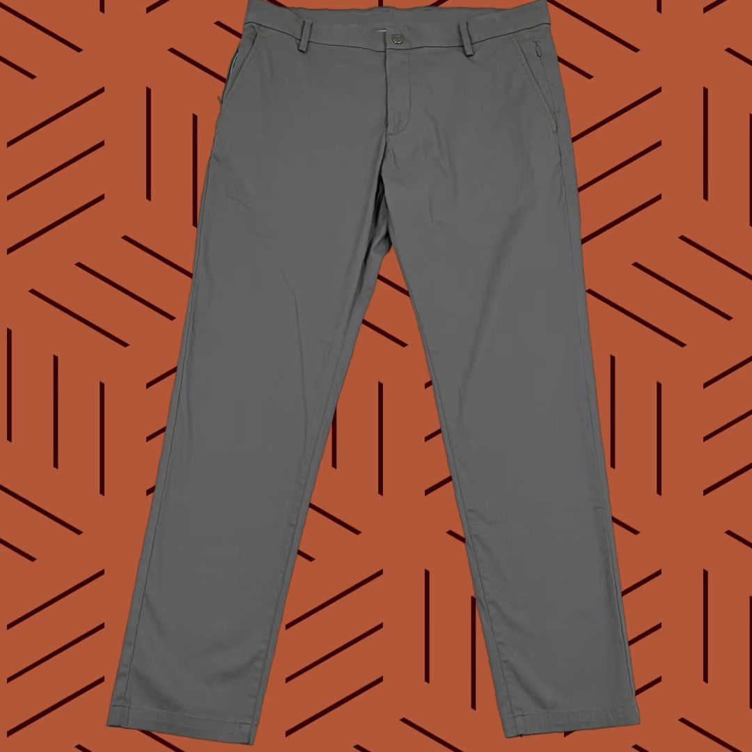 Vintage Birddogs Pants Mens 36 x 30 Slim Lined Gray Performance Khaki Golf Stretch Prep Shirt Size US 36 / EU 52 - 1 Thumbnail