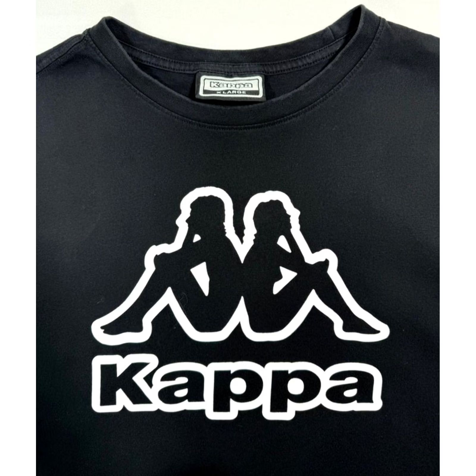 Kappa Kappa Black Logo T-Shirt Men XL Crewneck Short Sleeve Size US XL / EU 56 / 4 - 5 Thumbnail
