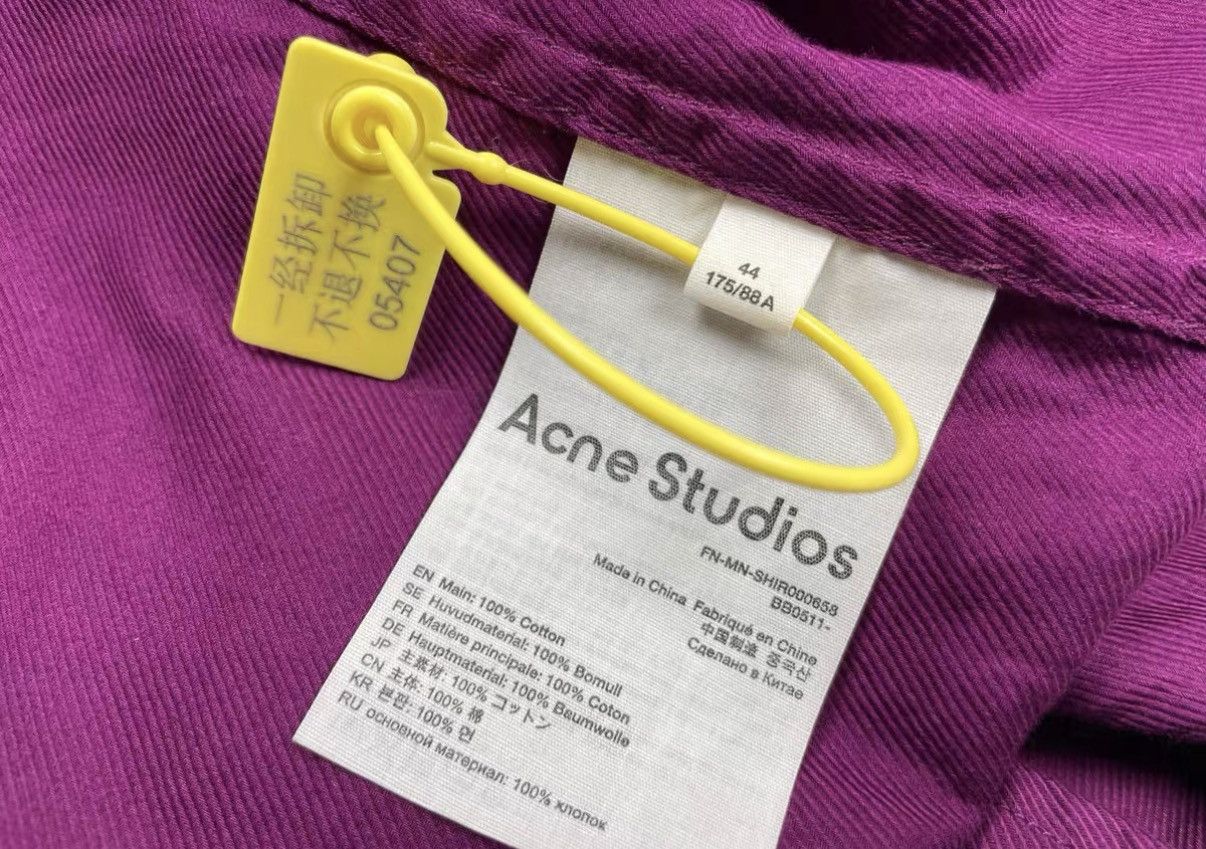 Acne Studios Acne Studios 1996 Back Slogan Purple Short Sleeve Shirt J31 Size US S / EU 44-46 / 1 - 6 Thumbnail