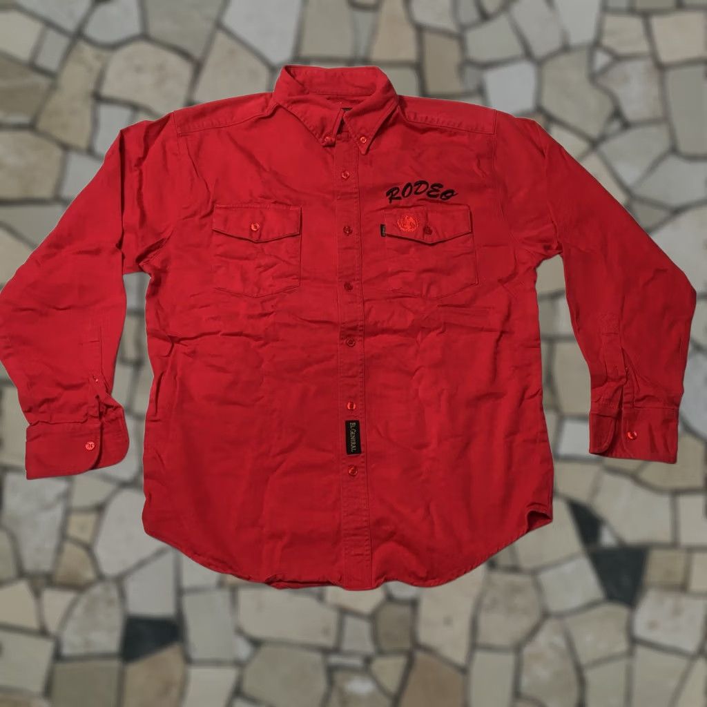 Vintage El General Shirt Mens M Medium red Western Rodeo Cowboy charro Size US M / EU 48-50 / 2 - 1 Thumbnail