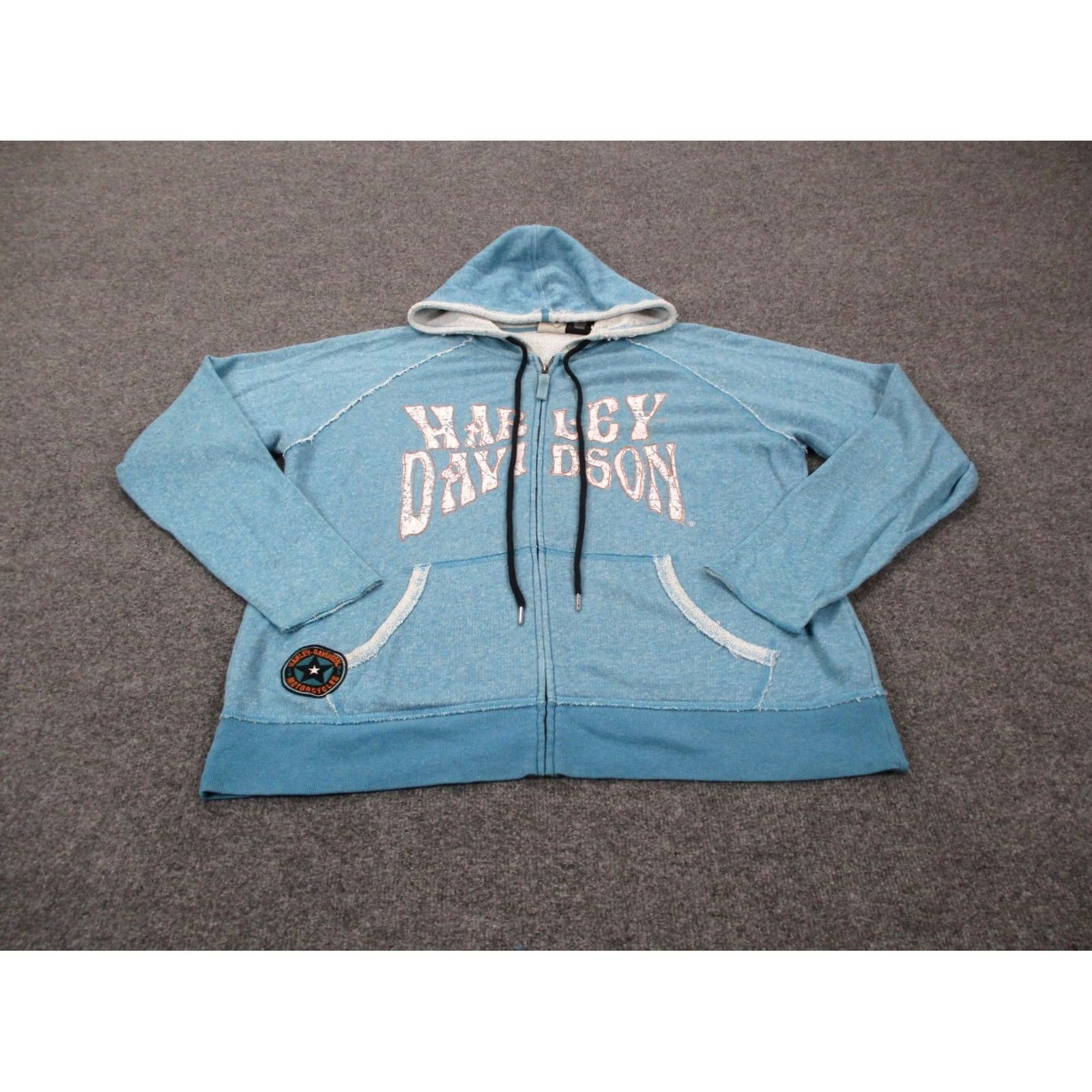 Harley Davidson Harley Davidson Hoodie Sweatshirt Womens 1X Blue Pullover Motorcycle Logo Y2K Size XL / US 12-14 / IT 48-50 - 3 Thumbnail