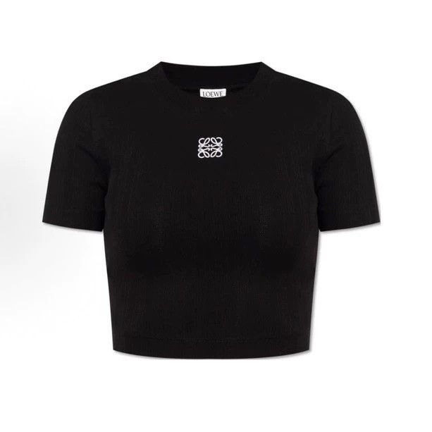 Loewe LOEWE Black knit logo short sleeves Size M / US 6-8 / IT 42-44 - 1 Thumbnail