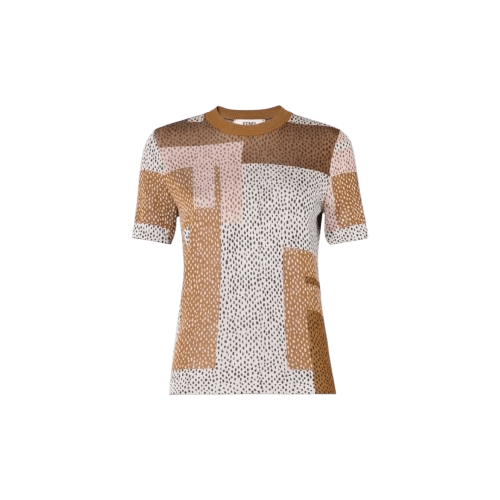 Fendi os11x0526 Short-sleeved Sweater in Multicolor Size L / US 10 / IT 46 - 1 Thumbnail