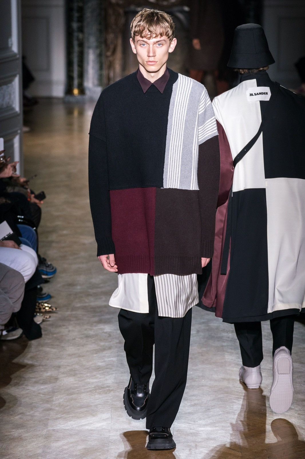 Jil Sander AW19 Runway Patchwork LS T-Shirt Size US S / EU 44-46 / 1 - 1 Thumbnail