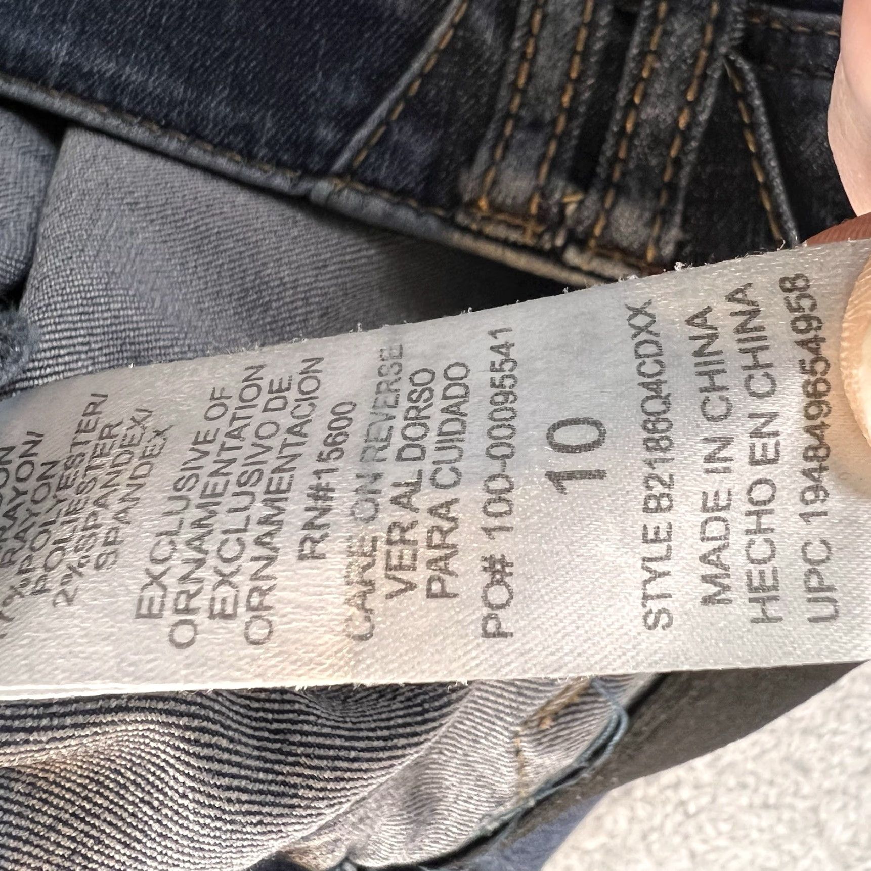 Vintage Democracy Jeans Women's 10 Blue City Preppy Straight Jeans with Stretch, Mid Rise, Button Zip, Pockets, Inseam See Images Size 32" / US 10 / IT 46 - 4 Thumbnail