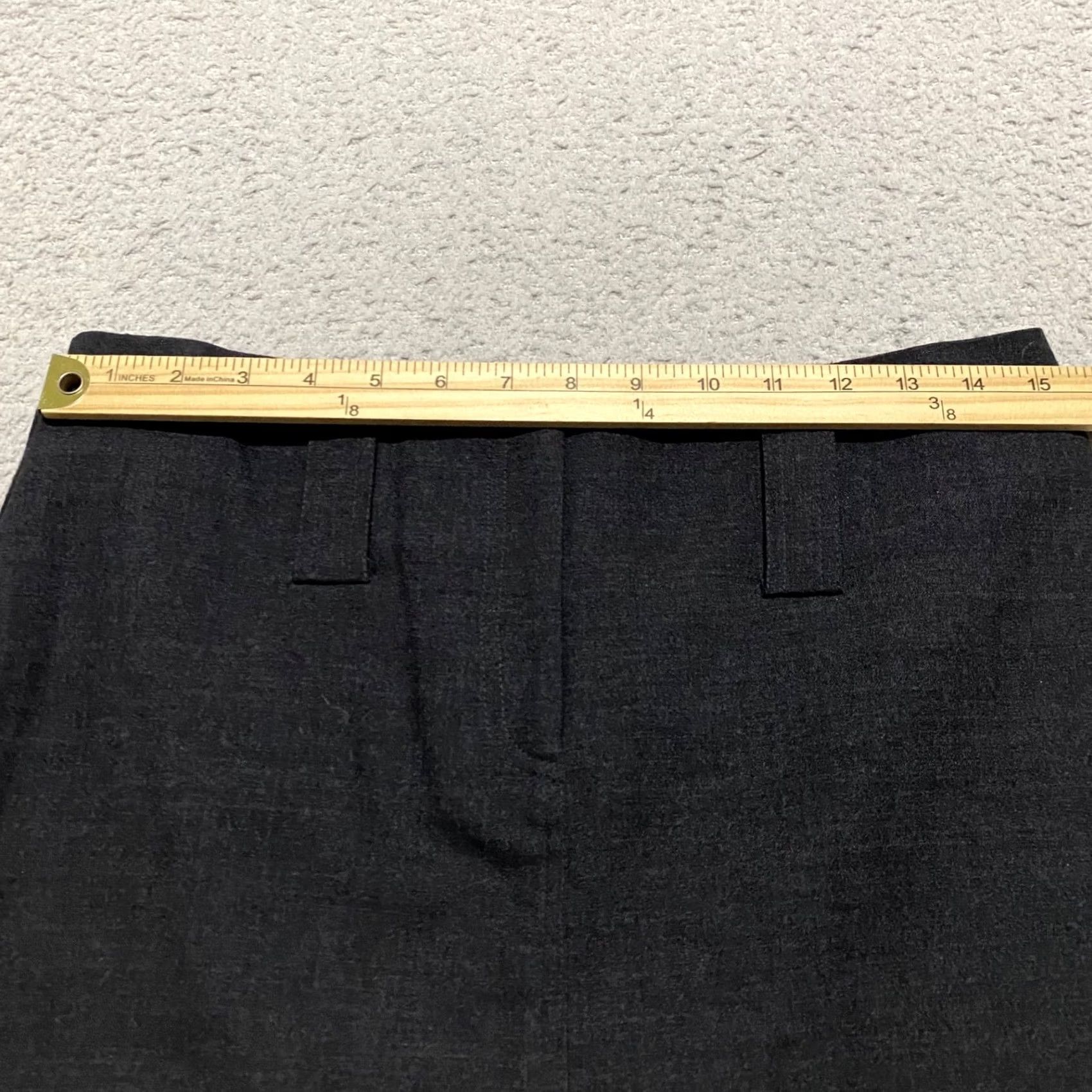Express Express Skirt Knee Length Wool Black Gray Pencil Straight Womens Size 8 Stretch Pockets Lined Rise Mid 656 Size 30" / US 8 / IT 44 - 5 Thumbnail