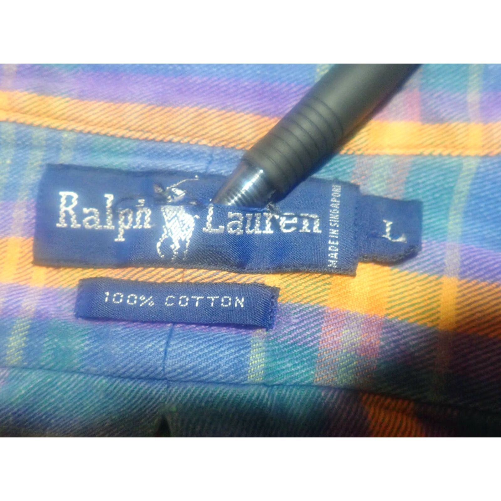 Polo Ralph Lauren Polo Ralph Lauren Plaid Flannel Shirt Men Multicolor Green Blue Long Sleeve Button-Up Adult Large Size US L / EU 52-54 / 3 - 5 Thumbnail