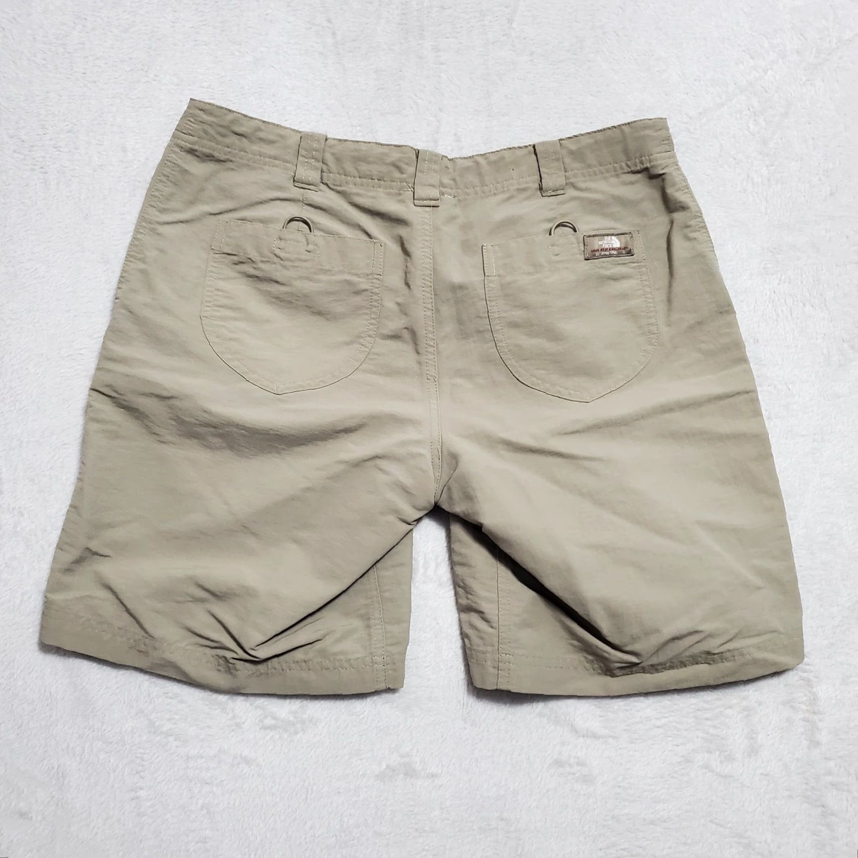 The North Face The North Face Shorts Women 8 Tan 100% Nylon Flat Front Mid Rise Hiking Outdoor Size 30" / US 8 / IT 44 - 2 Thumbnail