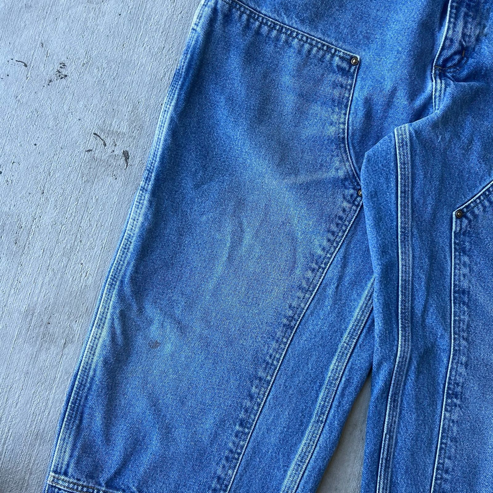 Carhartt × Vintage Carhartt denim blue jeans double knee work carpenter pants Size US 36 / EU 52 - 8 Thumbnail