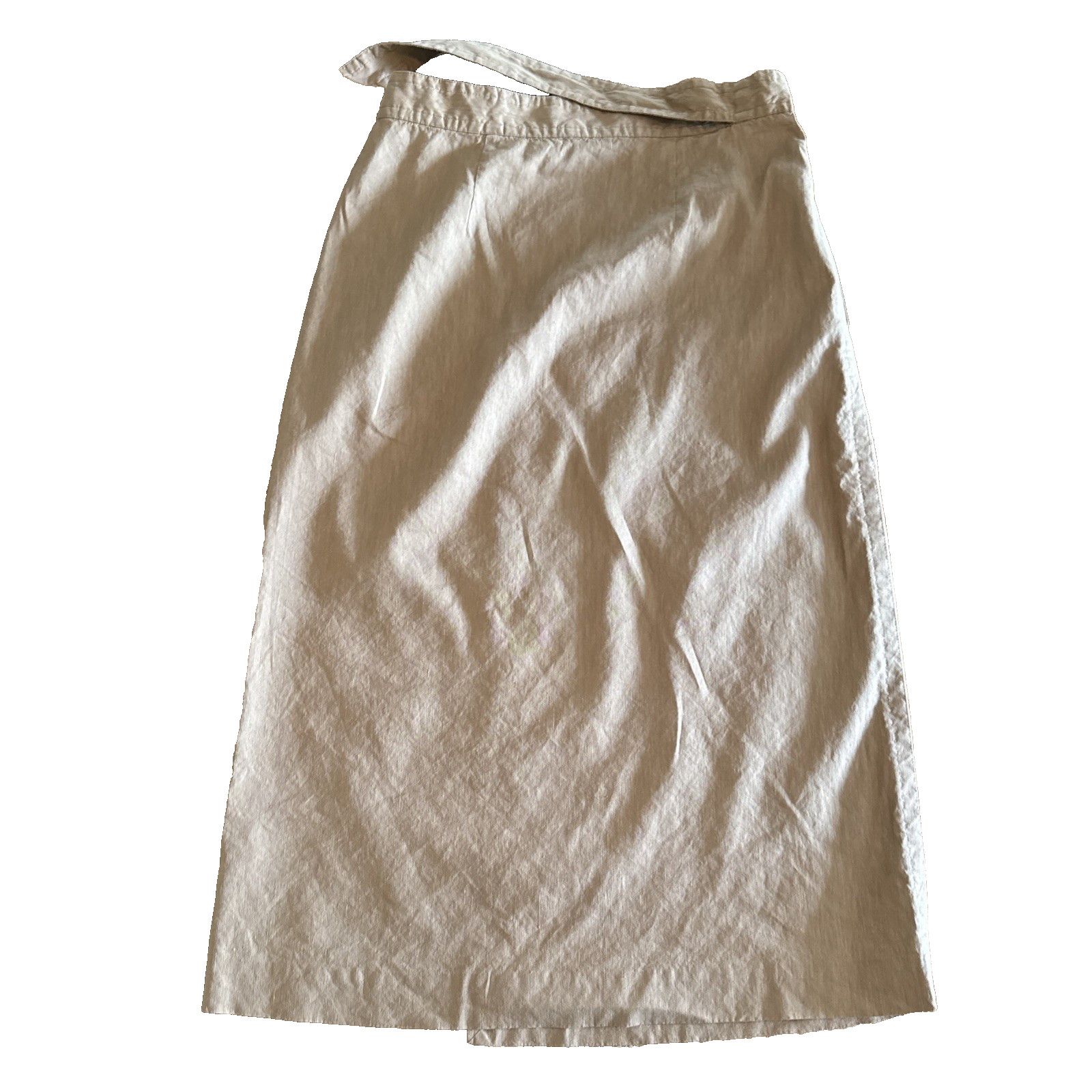 Vince Vince Buckle Khaki linen-blend wrap Midi skirt buckle Size 27" / US 4 / IT 40 - 7 Thumbnail