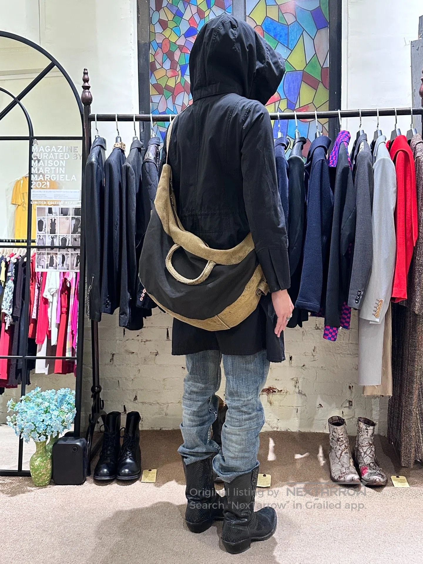 Jas MB Jas M.B Cracked Leather Crossbody Bag. Size ONE SIZE - 6 Thumbnail