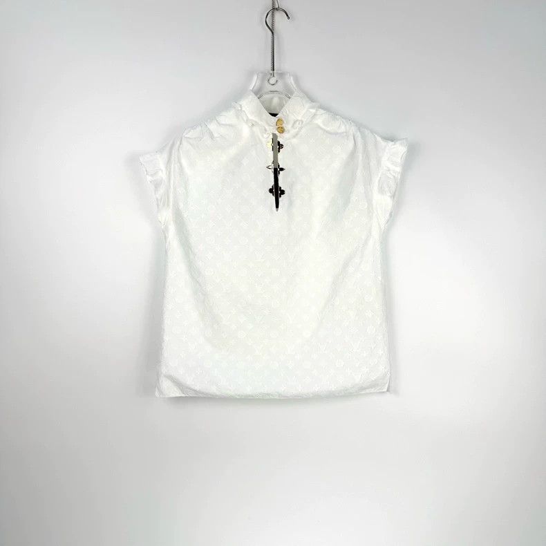 Louis Vuitton Louis Vuitton Sleeveless shirt with white dark print and fu Size XS / US 0-2 / IT 36-38 - 3 Thumbnail