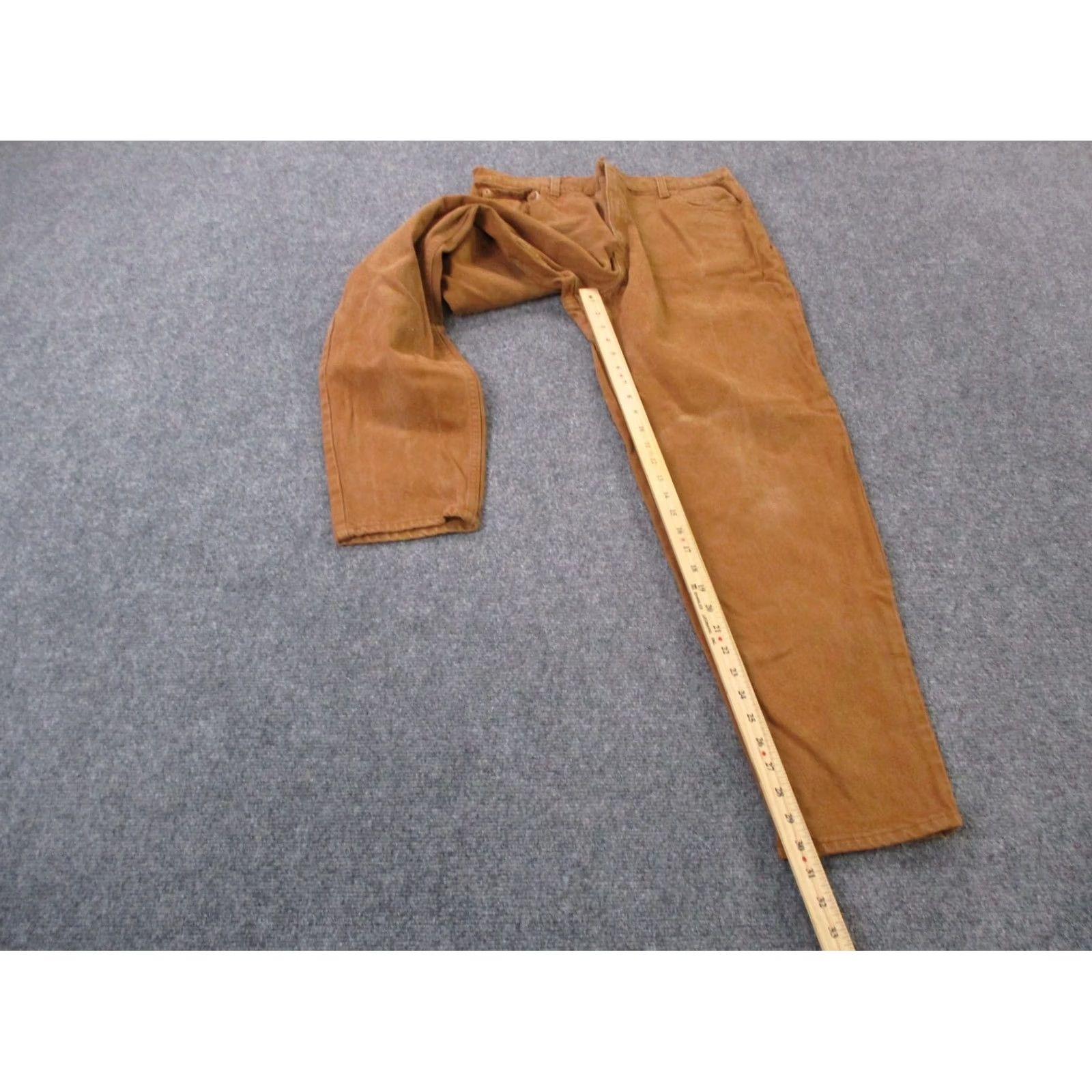 Levi's VINTAGE Levi's Jeans Womens 16 Denim Brown 30in Inseam Straight 551 Relaxed Tapered Button Zip Country of Origin United States Size 24" / US 00 / IT 34 - 3 Thumbnail