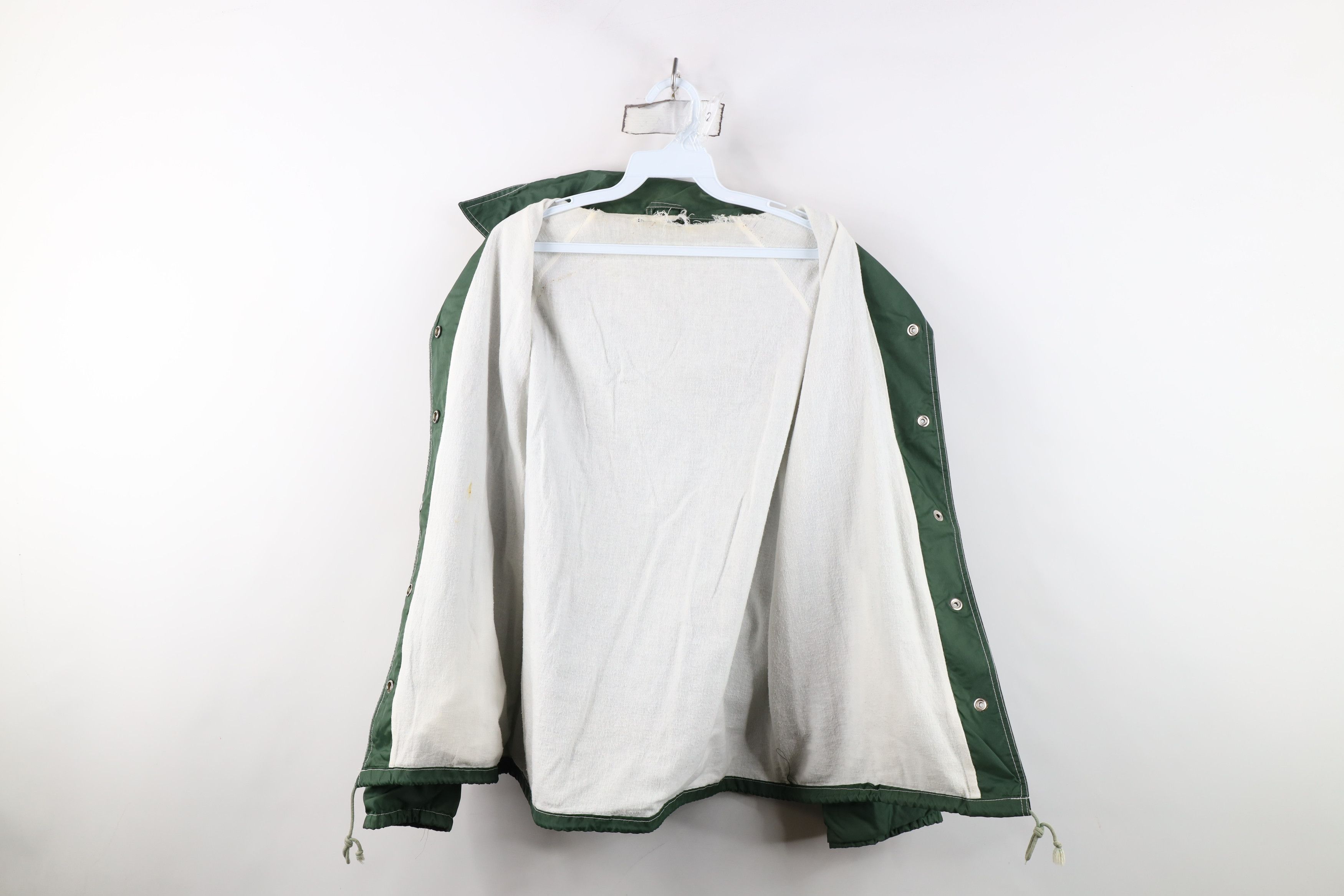 Vintage Vintage 70s Streetwear Coaches Windbreaker Jacket Green Size XL / US 12-14 / IT 48-50 - 9 Thumbnail