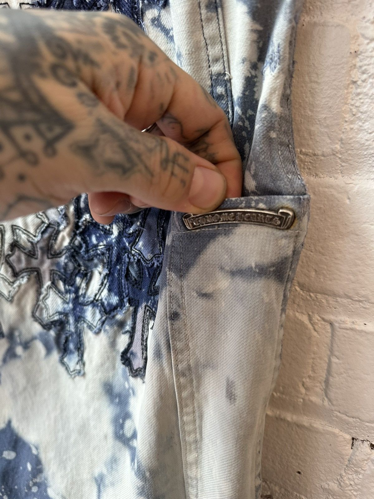 Chrome Hearts Chrome Hearts 100 cross patch jeans size 30 Size US 30 / EU 46 - 5 Thumbnail
