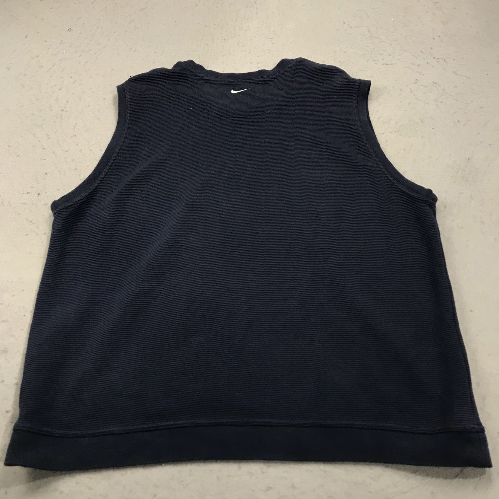 Nike VINTAGE Nike Golf Vest Mens XL Navy Blue Ribbed Cotton Blend Tiger Woods 90s Size US XL / EU 56 / 4 - 6 Thumbnail
