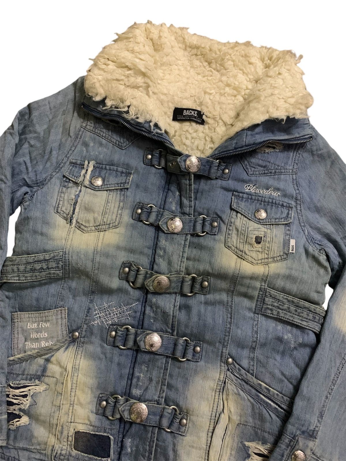 Hysteric Glamour 💥Japanese Backs Satisfaction Denim Fur Jacket Size S / US 4 / IT 40 - 7 Thumbnail