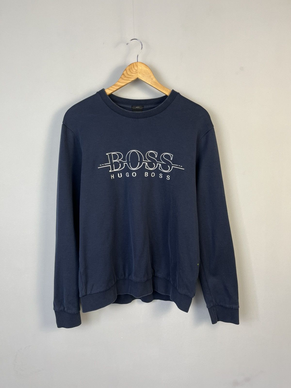 Hugo Boss Boss Hugo Boss Big Logo Cotton Sweatshirt Slim Fit Size US L / EU 52-54 / 3 - 1 Thumbnail