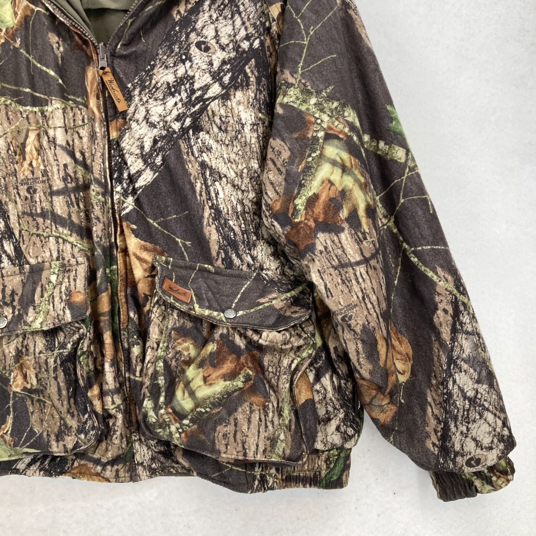 Vintage Woolrich Jacket Mens XL Camouflage Green Reversible Hooded Parka Outdoor Hunting Size US XL / EU 56 / 4 - 3 Thumbnail