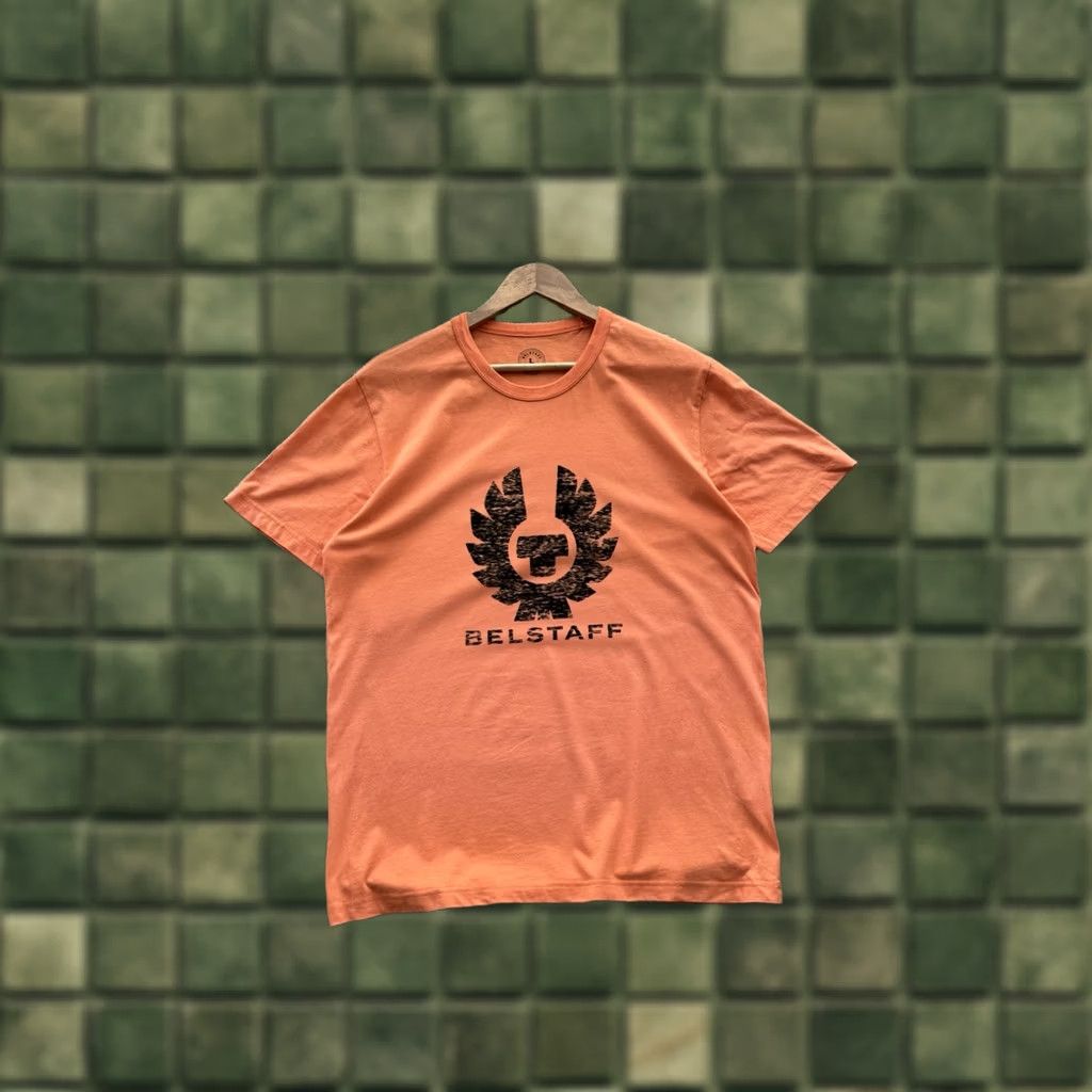Belstaff VINTAGE Belstaff HEX PHOENIX HEAVYWEIGHT COTTON T-SHIRT Mens Orange L Shirt 90s Size US L / EU 52-54 / 3 - 1 Thumbnail