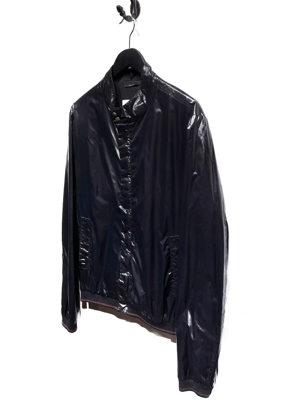 Gucci Gucci Black Shiny Nylon Bomber Jacket Size US M / EU 48-50 / 2 - 2 Thumbnail