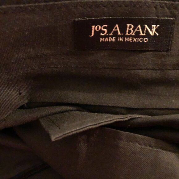 Jos. A. Bank JOS.A.BANK MEN'S BLACK 100%WOOL DRESS PANTS SIZE: 40/31 Size 40R - 6 Thumbnail
