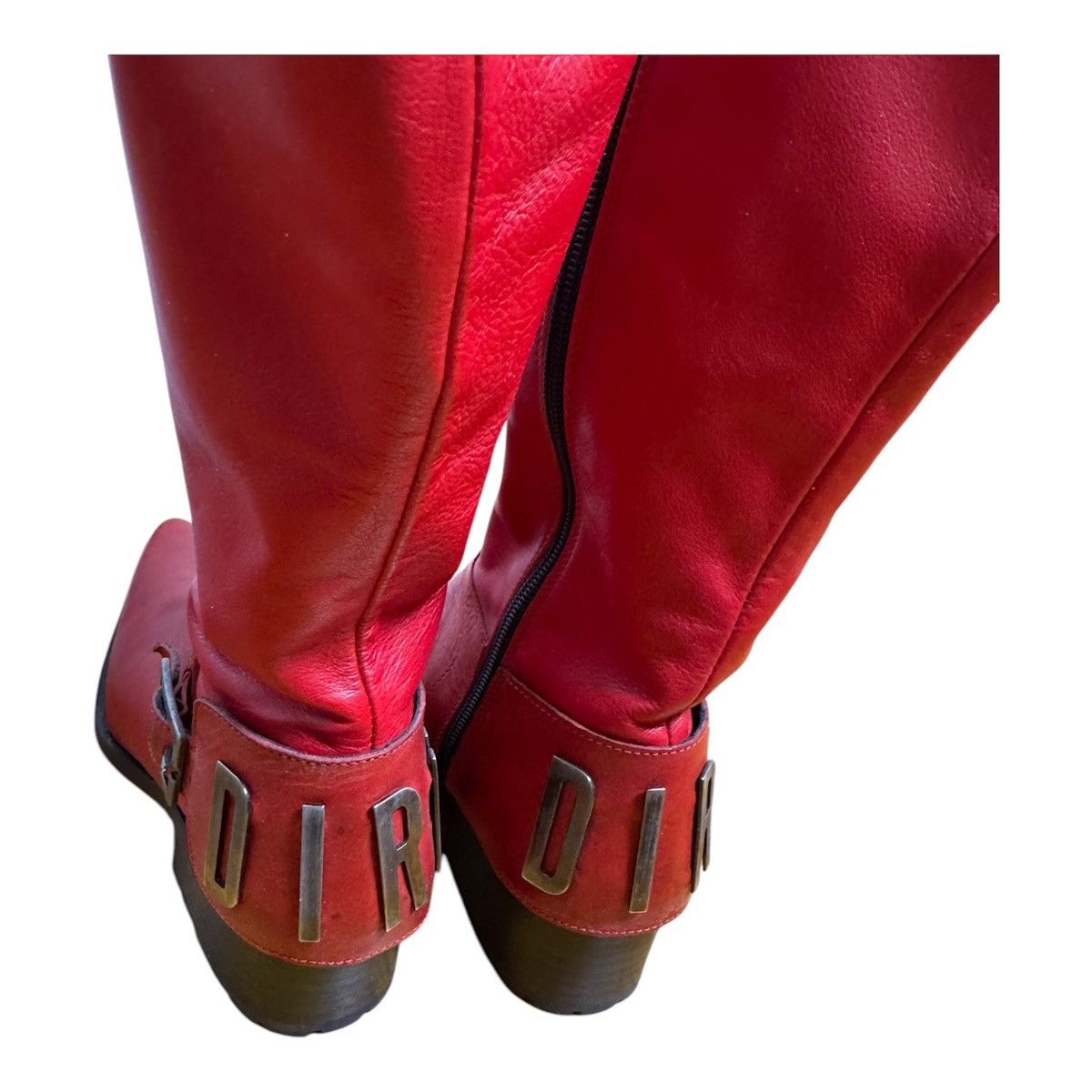 Dirk Bikkembergs Dirk Bikkembergs red leather boots metal logo Size US 6 / IT 36 - 1 Thumbnail