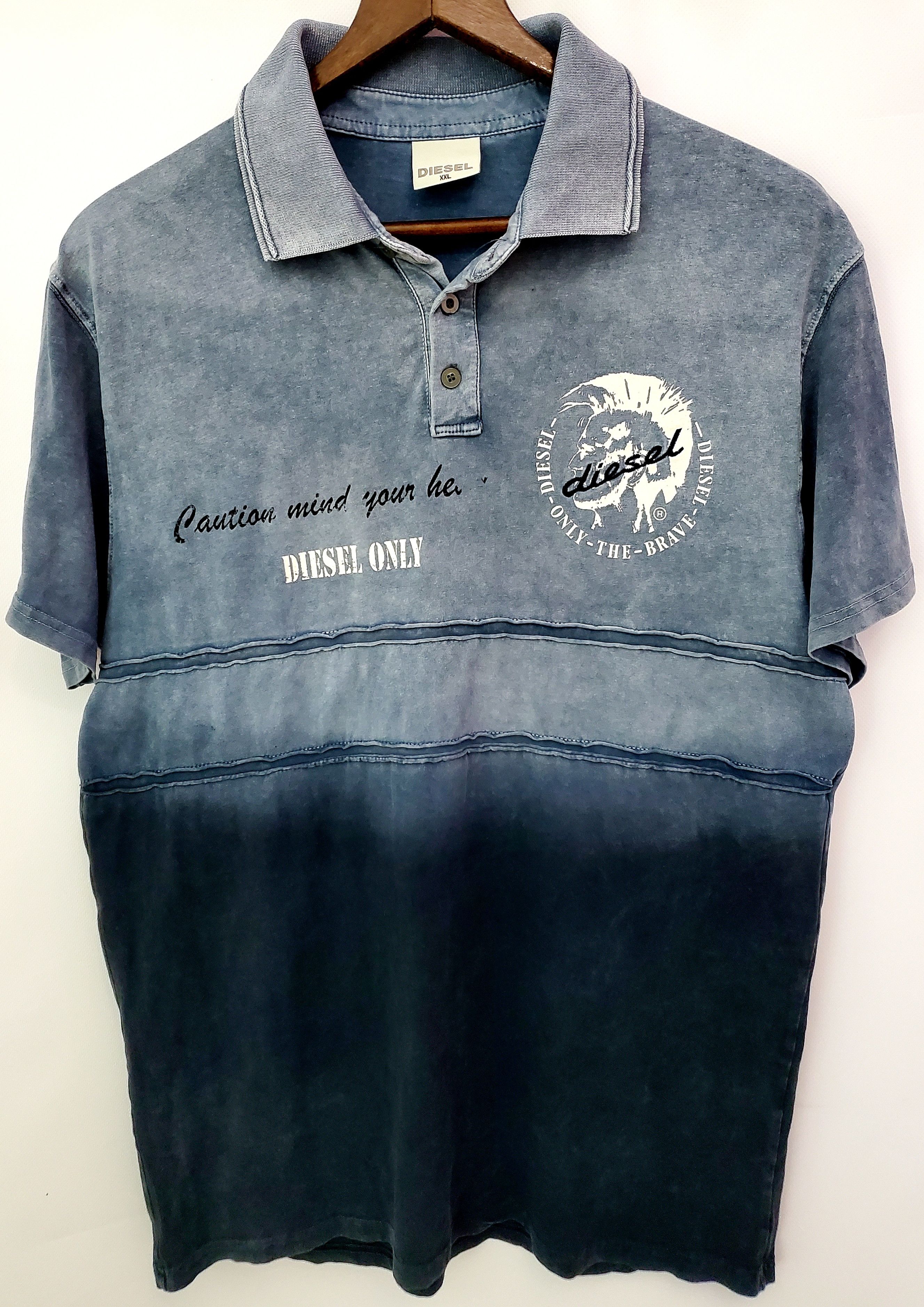 Diesel × Japanese Brand Vintage v2k Diesel big logo polo t shirt size L Size US L / EU 52-54 / 3 - 1 Thumbnail