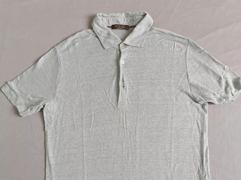 Ermenegildo Zegna Loro Piana Men's Linen Short Sleeve Polo- Size US S / EU 44-46 / 1 - 2 Thumbnail