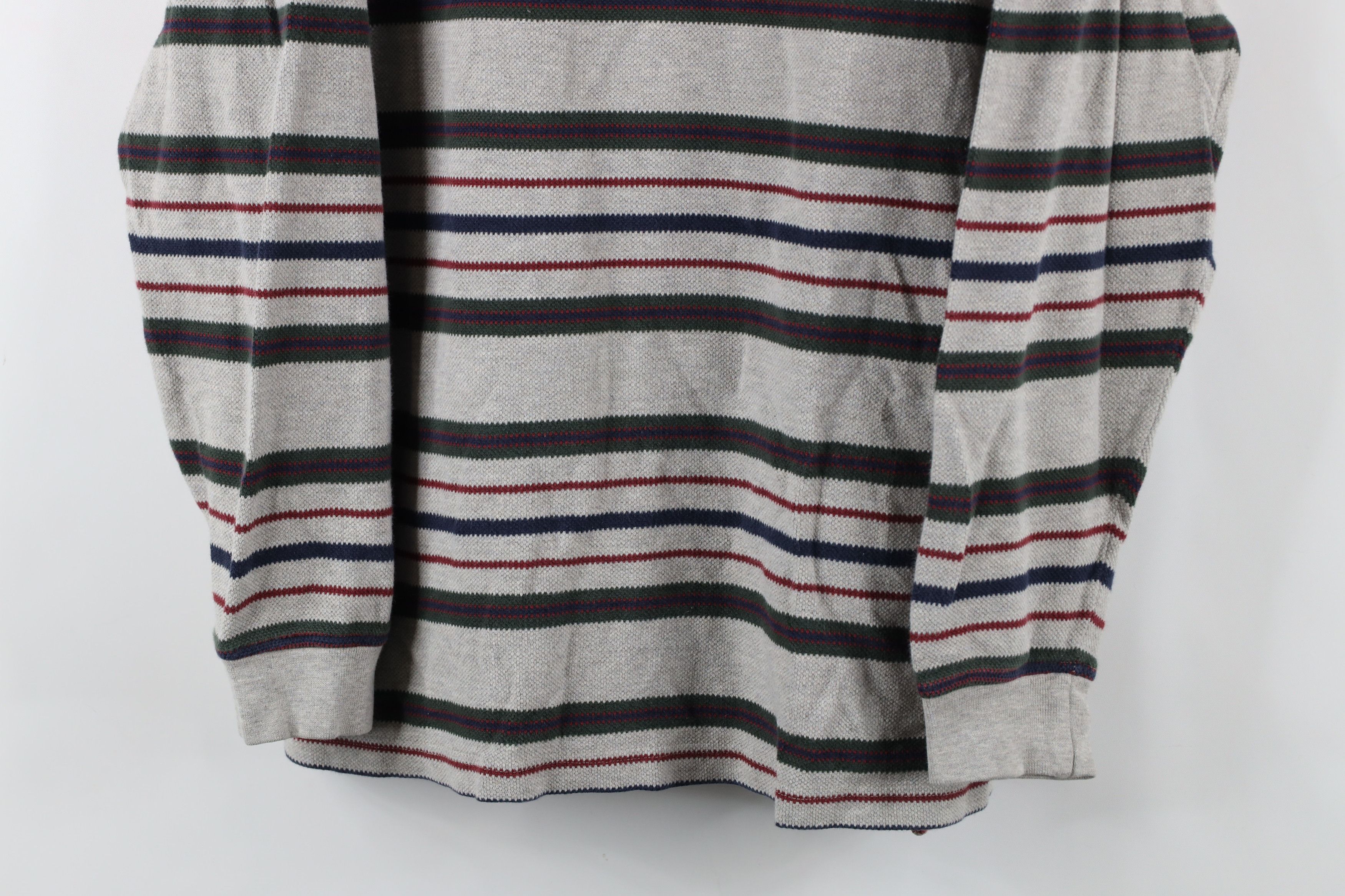 Vintage Vintage 90s Streetwear Thermal Knit Long Sleeve Rugby Polo Size US M / EU 48-50 / 2 - 3 Thumbnail