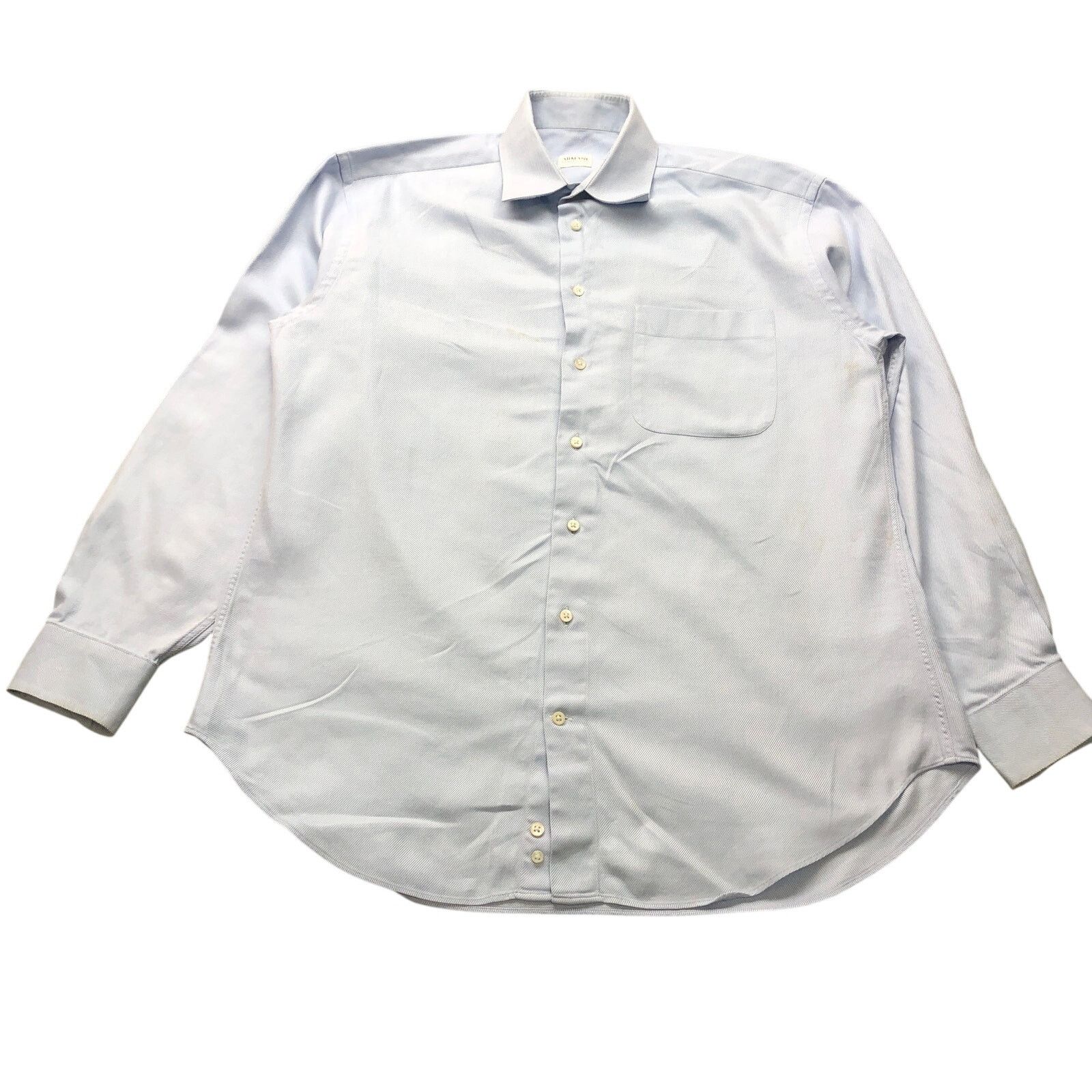 Armani Collezioni Vintage Armani Button Up Dress Shirt Mens Medium 15.5 Blue Size US M / EU 48-50 / 2 - 1 Thumbnail