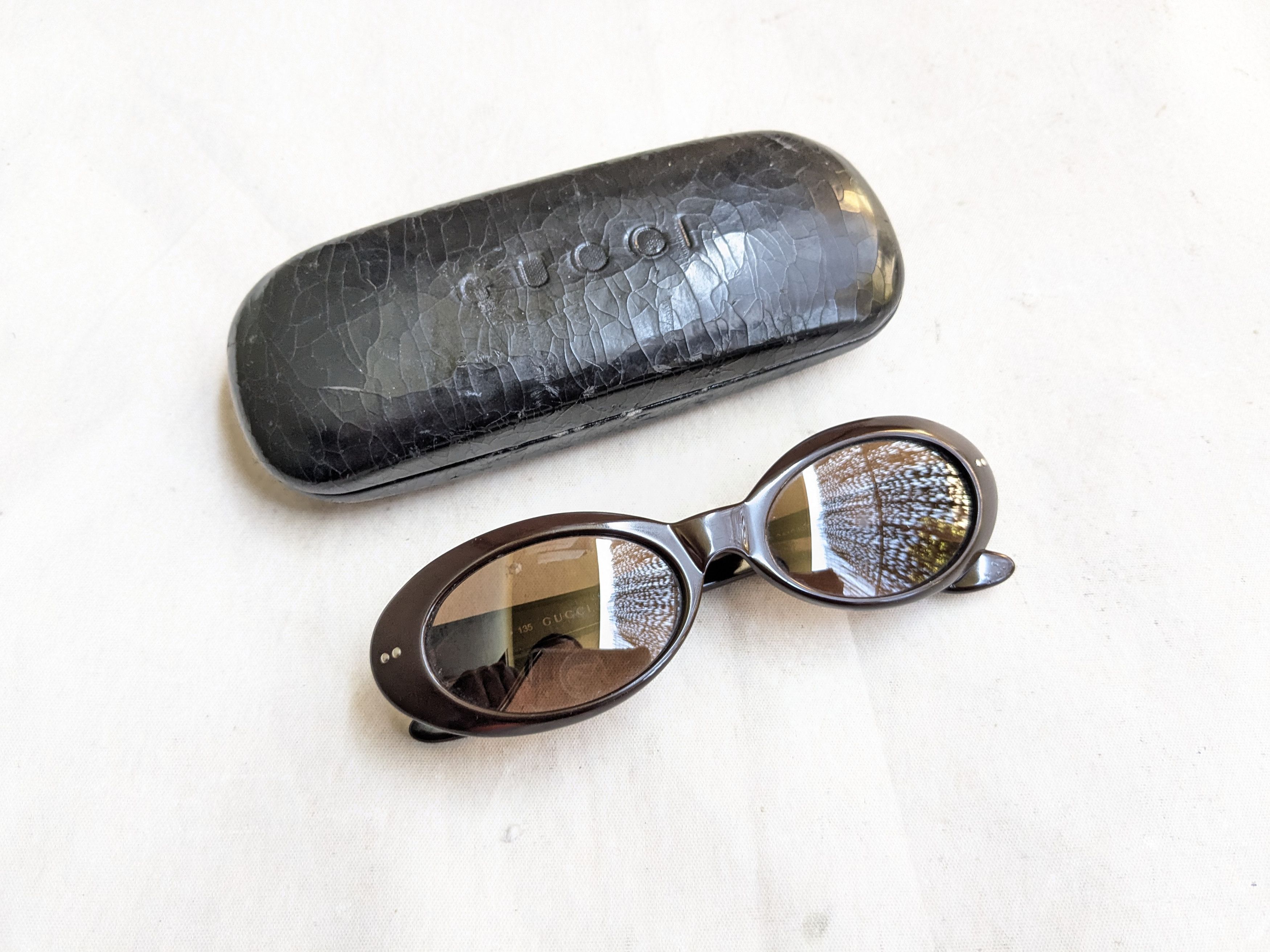 Gucci × Vintage Gucci Sunglasses GG2413/N/S Brown Y2K Oval Size ONE SIZE - 2 Thumbnail