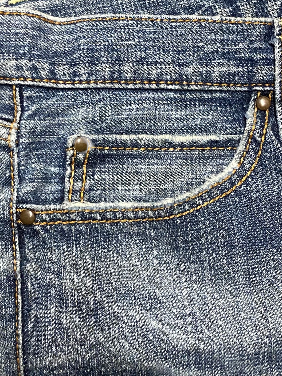 14th Addiction Vintage Japanese Brand X2083T Distressed Baggy Jeans Size US 33 - 11 Thumbnail