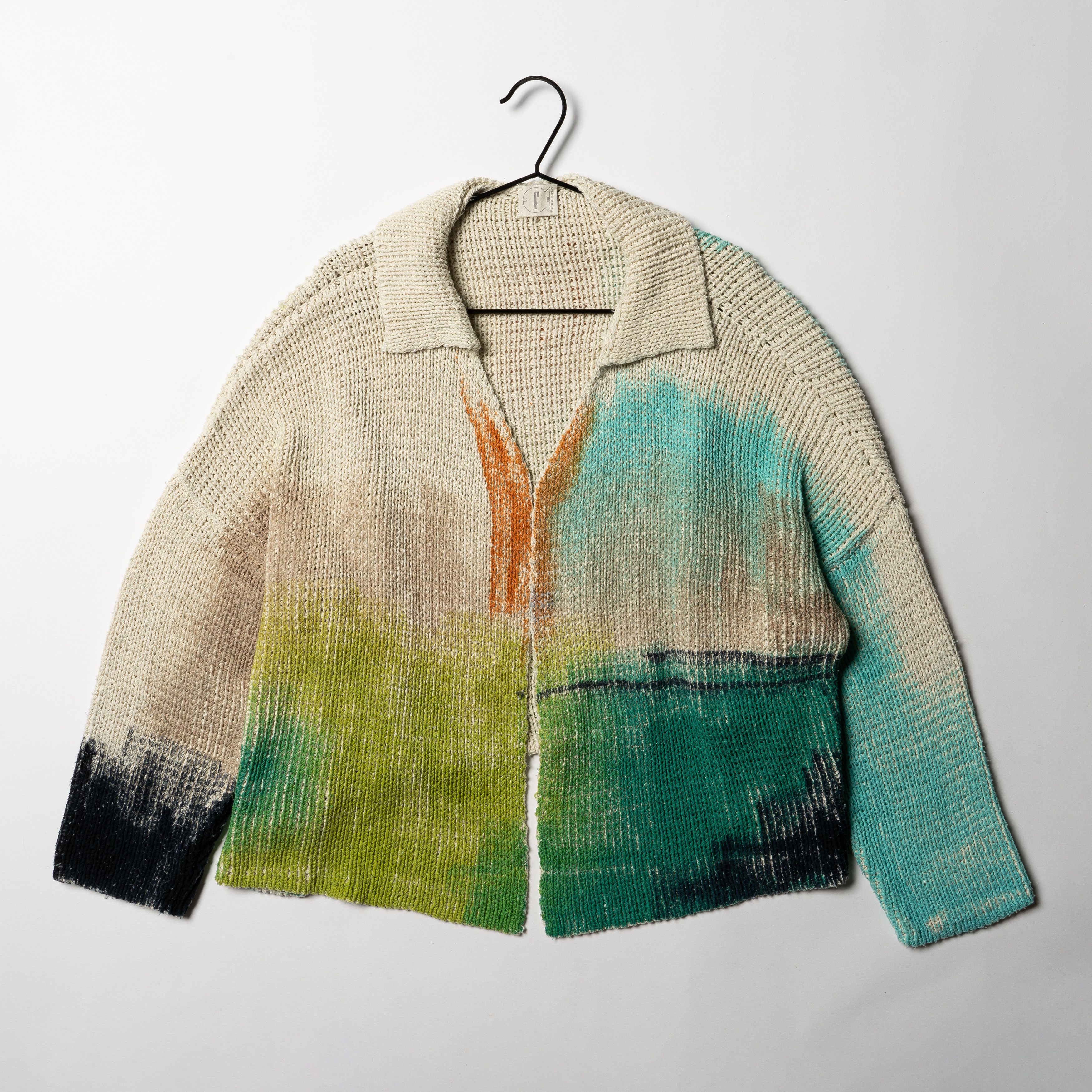 Other 🔴 F CASHMERE Hand-knitted shaded Silk Cardigan Size M / US 6-8 / IT 42-44 - 2 Thumbnail