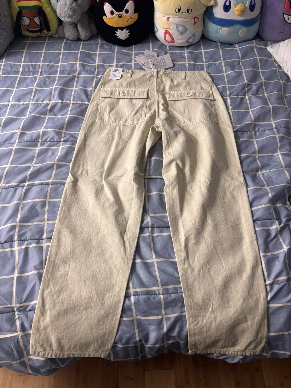 Nike White cream nike pants Size US 32 / EU 48 - 4 Thumbnail