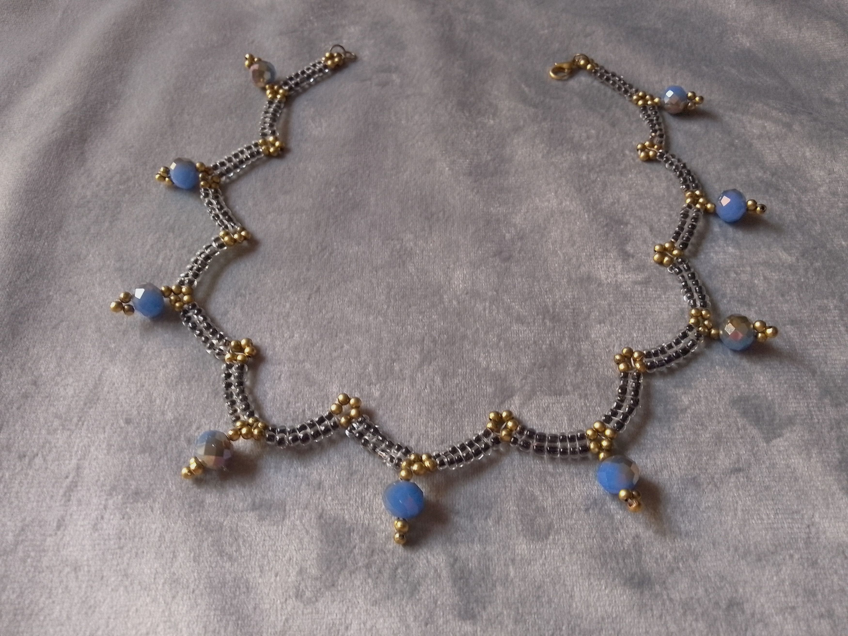 Handmade Necklace Black Blue Fine Crystals Pendants Elegant Size ONE SIZE - 5 Thumbnail